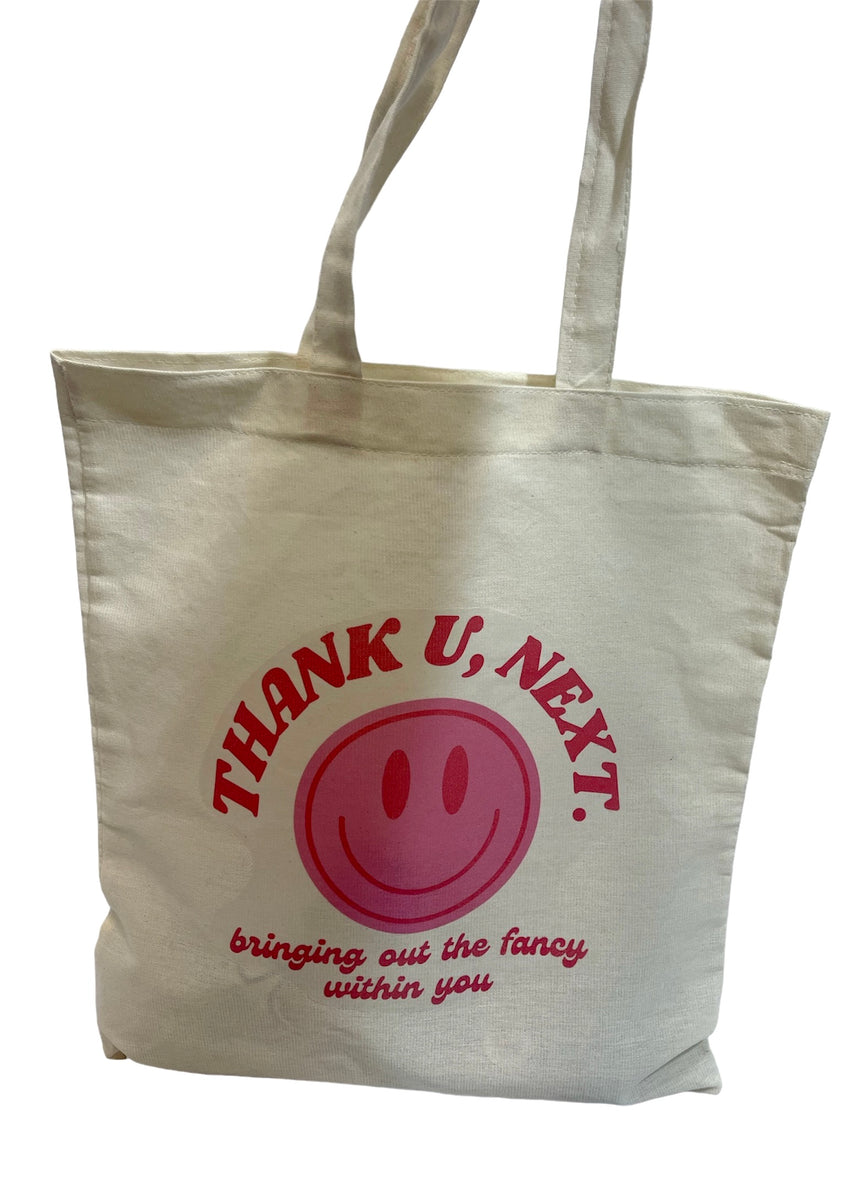 THANK U NEXT HAPPY FACE TOTE BAG - Main Image