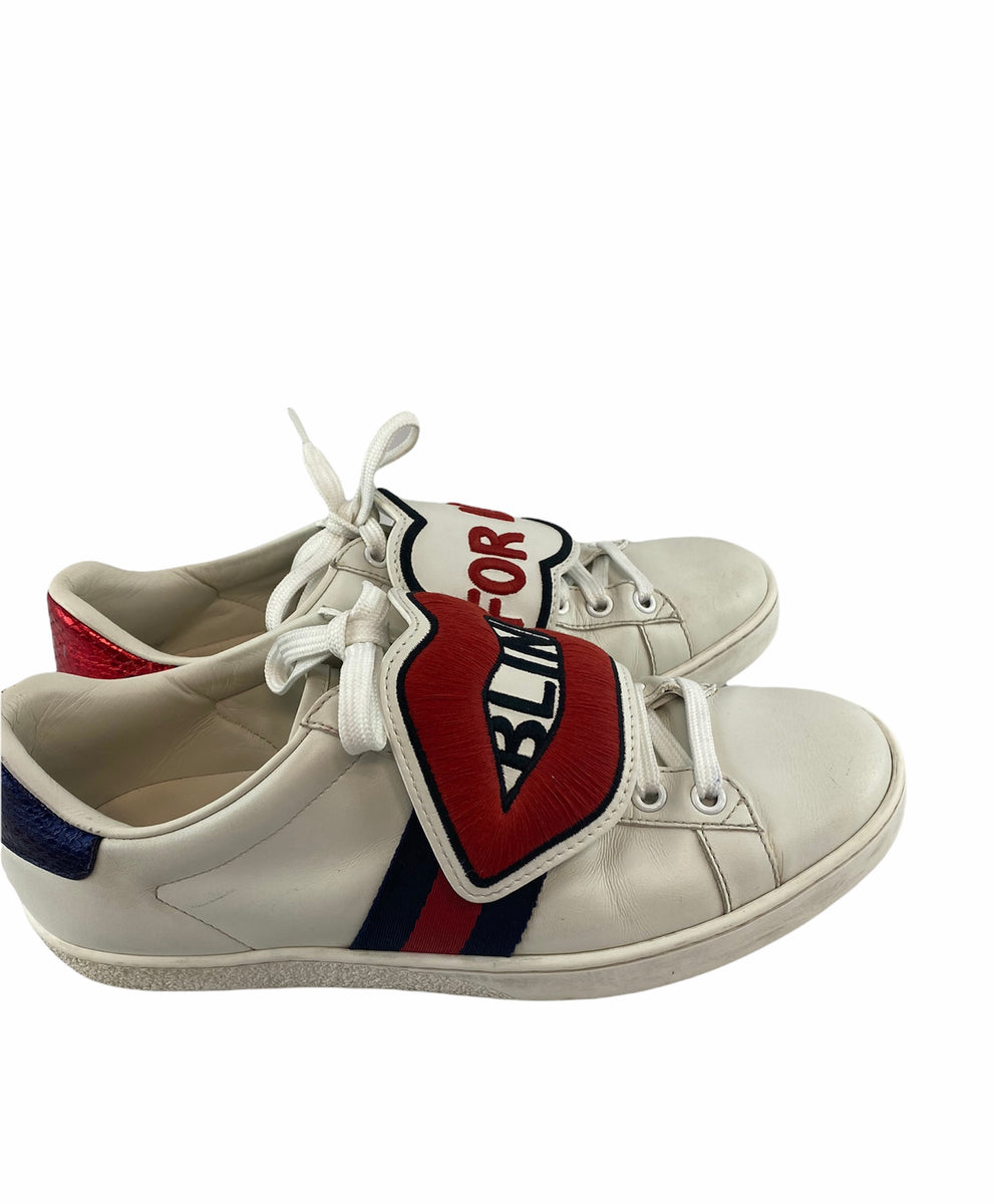 Blind For Love Gucci Shoes Removable Patches Gucci Ace Mens Blind
