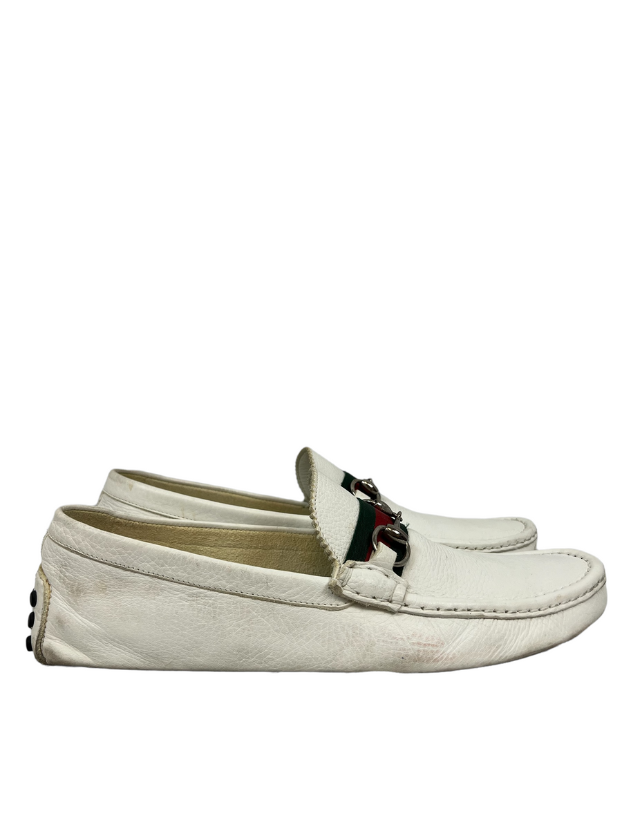 GUCCI Mens Damo Stripe Driving Loafers – thankunext.us display picture 2