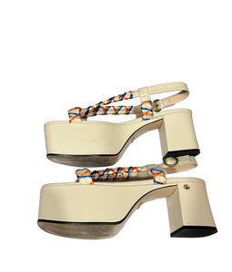 Gucci Beige Belinda Platform Sandals