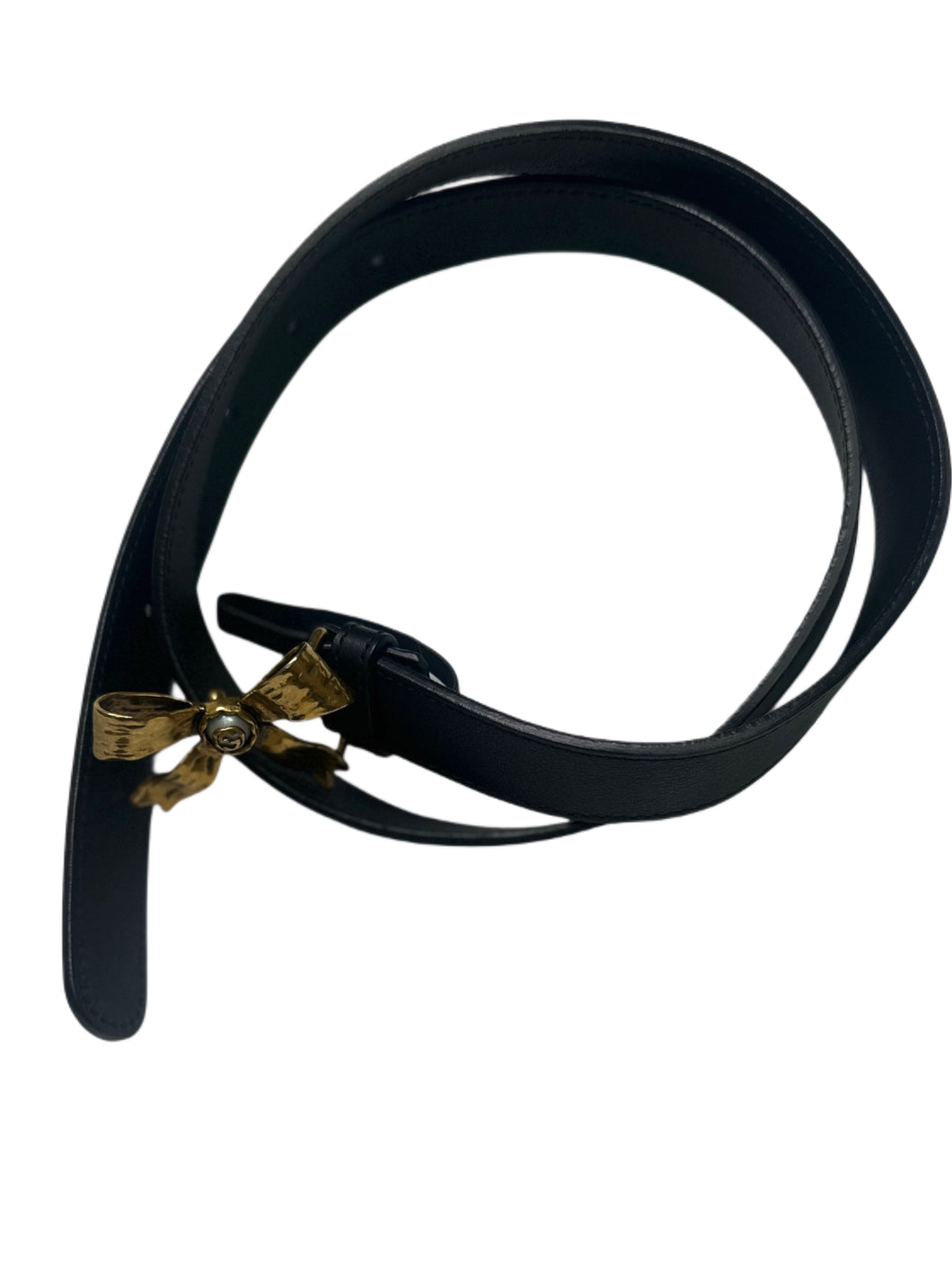 Gucci Calfskin Bow Belt