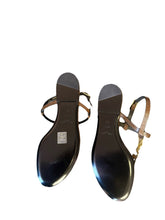 Load image into Gallery viewer, YSL Patent Leather Brown T-Strap Sandals
