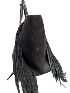 Carolina Herrera Black Fringe Bag