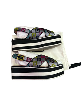 Gucci Slingback Rainbow Monogram