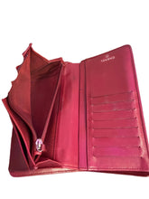 Load image into Gallery viewer, Chanel dark pink quilted lambskin leather L Yen long wallet
