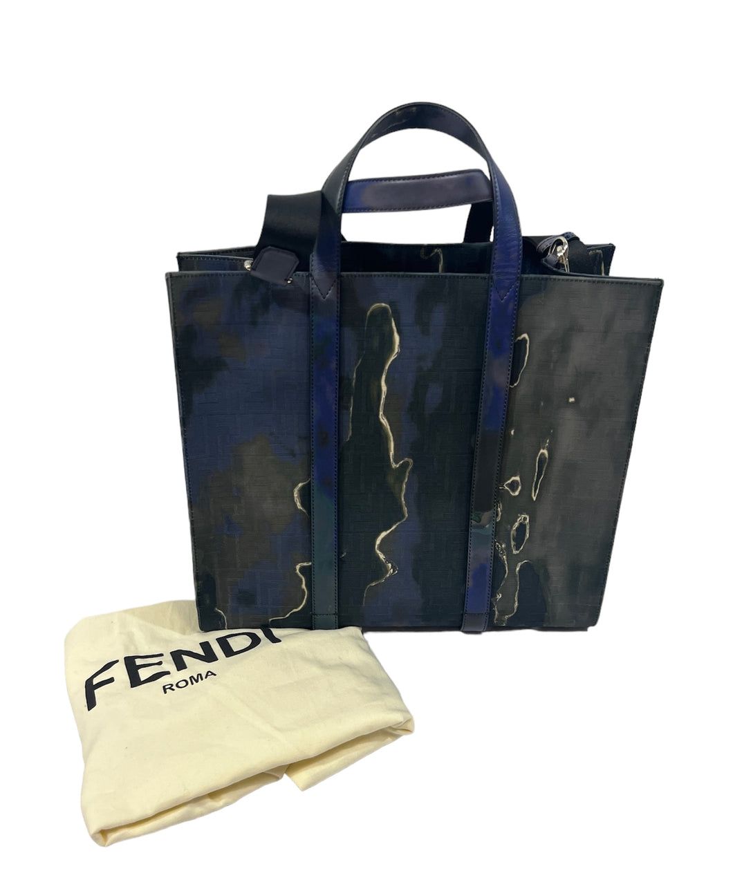 Fendi Tye Dye Blue Tote Bag