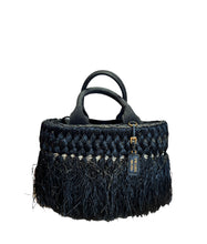 Load image into Gallery viewer, Prada Rafia &amp; Midollino Fringe Tote
