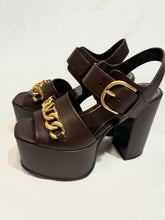 Load image into Gallery viewer, Valentino platform brown heels
