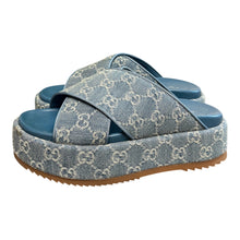 Load image into Gallery viewer, Gucci Denim Platform Sandals
