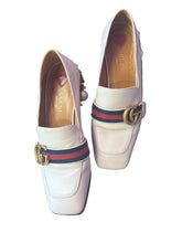 Load image into Gallery viewer, Gucci ivory leather Peyton loafer

