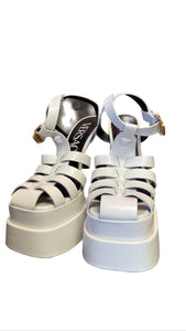 Versace White Women Platform Heels