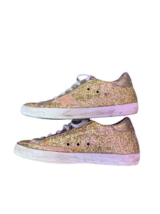 Golden Goose gold/glitter kids sneakers