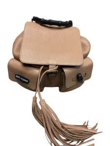Gucci Bamboo Leather Nude Backpack