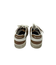 Load image into Gallery viewer, Prada brown leather sneakers ￼
