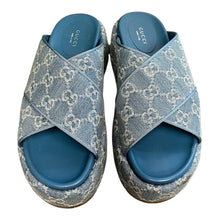 Load image into Gallery viewer, Gucci Denim Platform Sandals

