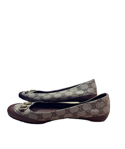 Gucci Monogram Canvas Flats