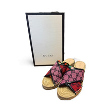 Load image into Gallery viewer, Gucci GG Multicolor Espadrille Sandals
