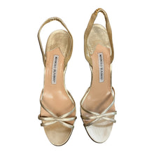 Load image into Gallery viewer, Manolo Blahnik gold heels
