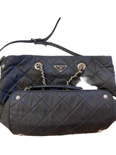 Load image into Gallery viewer, Prada Tessuto Impuntu Chain Shopping Tote
