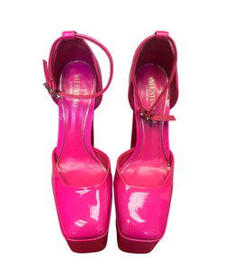 Valentino Garavani Discobox Patent Leather Pink Platform Pumps 180mm