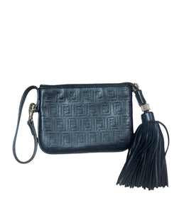 Fendi Black Nappa Leather Clutch