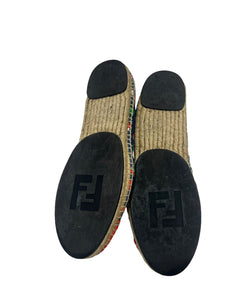 Fendi Junia Roma Canvas Espadrilles