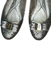 Load image into Gallery viewer, Salvatore Ferregamo Silver Ballet Flats
