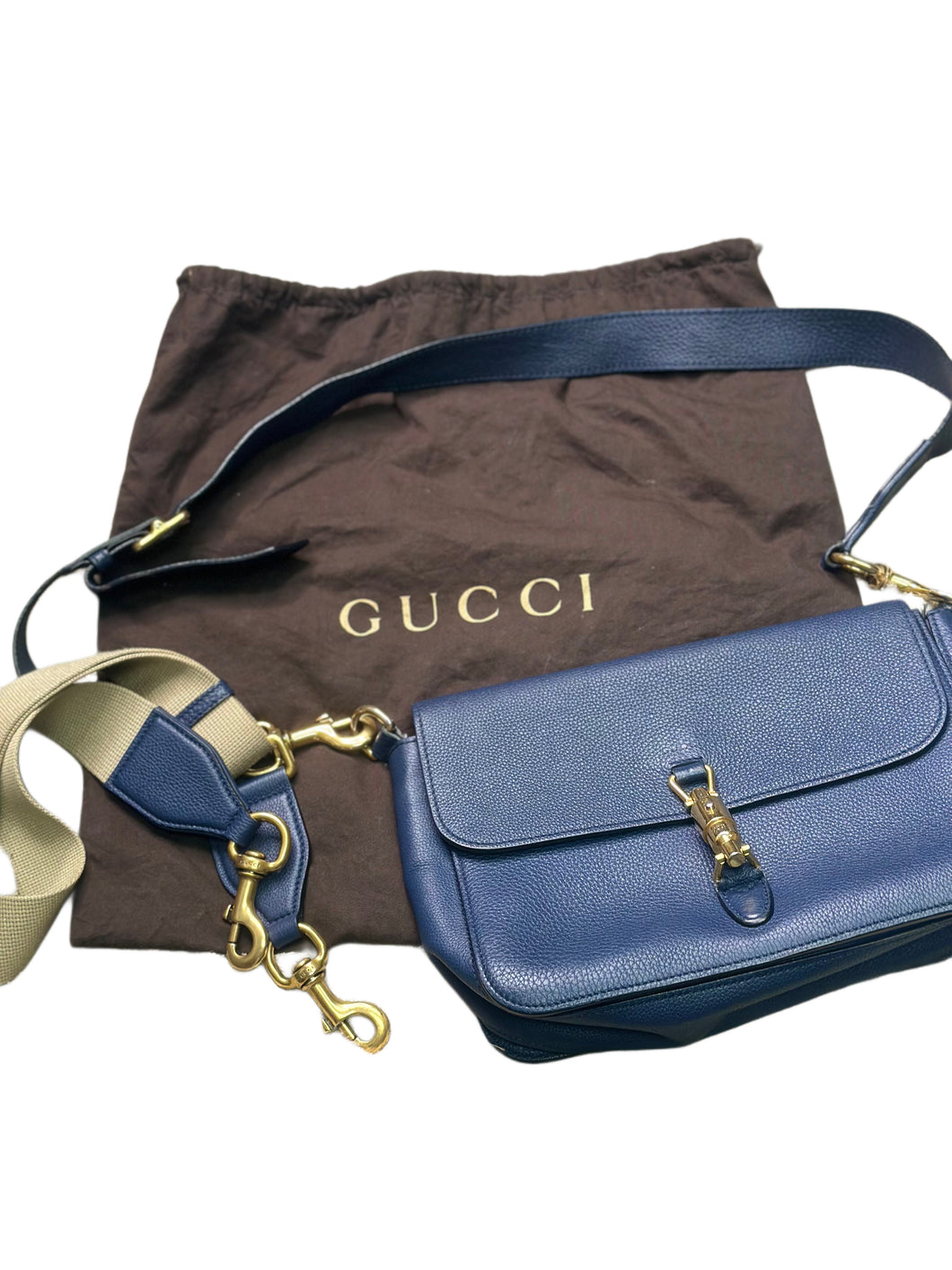 Gucci Small Messenger Blue Bag