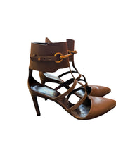 Load image into Gallery viewer, Gucci Brown Strap Heels
