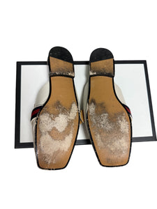 Gucci Peyton Double G White Mules