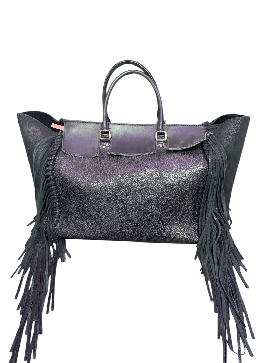 Carolina Herrera Black Fringe Bag