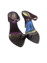 Load image into Gallery viewer, YSL saint laurent dive 110 embellished satin mules
