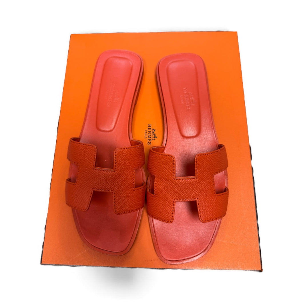 Hermes Oran Orange Sandals