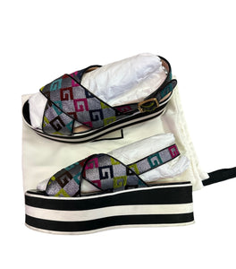 Gucci Slingback Rainbow Monogram