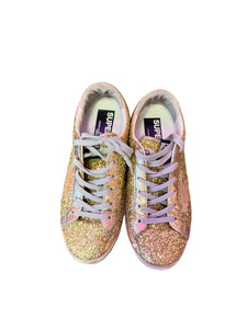 Golden Goose gold/glitter kids sneakers