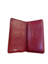 Load image into Gallery viewer, Chanel dark pink quilted lambskin leather L Yen long wallet
