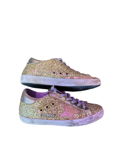 Golden Goose gold/glitter kids sneakers