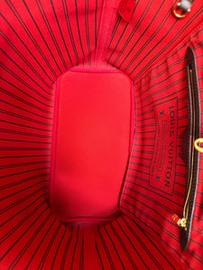 Louis Vuitton Neverfull Damier Red Interior