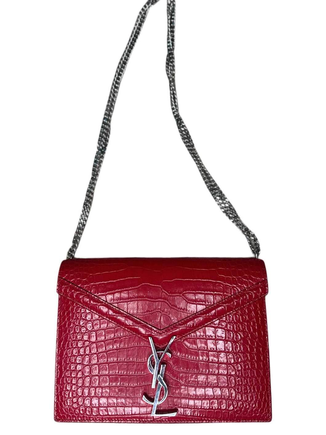 YSL Saint Laurent Cassandra Red Crossbody Bag