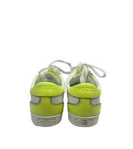 Jimmy Choo White/Silver/Neon Citron Teri Sneakers