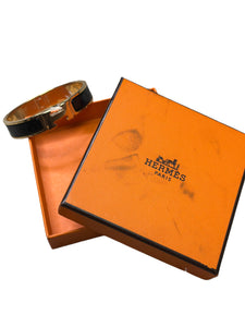 Hermès Clic H Gold + Black Metal Bracelet