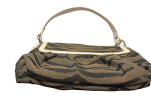 FENDI VINTAGE ANIMAL PRINT SHOULDER BAG