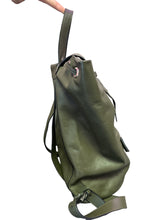 Load image into Gallery viewer, Prada Army Green Leather Backpack
