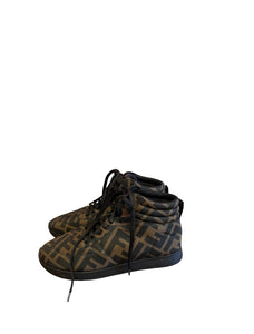 Fendi Nylon High Top Sneakers