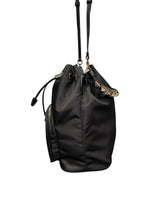 Load image into Gallery viewer, Prada Black Nylon Studded Bucket Bag
