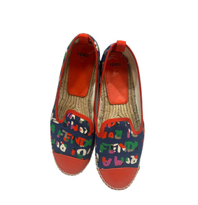 Fendi Junia Roma Canvas Espadrilles