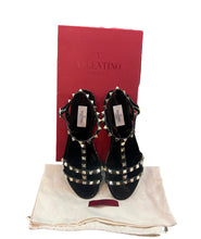 Load image into Gallery viewer, Valentino Garavani Black Jelly Rockstud Gladiator Sandals
