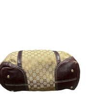 Load image into Gallery viewer, Gucci Beige/Burgundy Canvas Leather Bag
