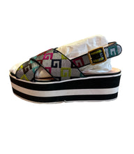 Load image into Gallery viewer, Gucci Slingback Rainbow Monogram
