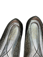 Load image into Gallery viewer, Salvatore Ferregamo Silver Ballet Flats
